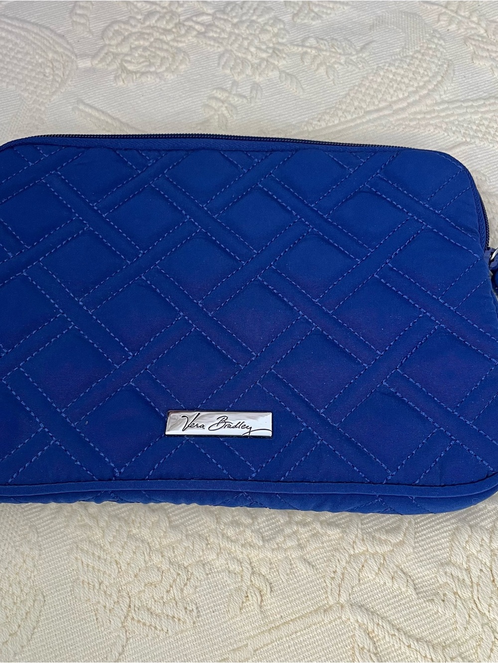 Vera Bradley Quilted  Fabric mini Tablet or iPad Case - Solid Blue